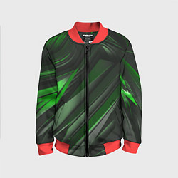 Детский бомбер Green black abstract