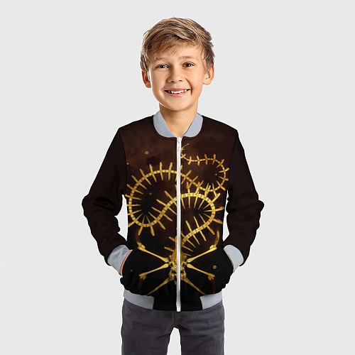 Детский бомбер Subnautica скелет морского чудовища / 3D-Серый – фото 3