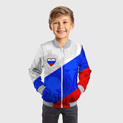 Бомбер детский Сердечко - Россия, цвет: 3D-серый — фото 2