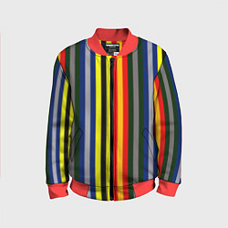 Бомбер детский Полосы школа чародейства и волшебства, цвет: 3D-красный