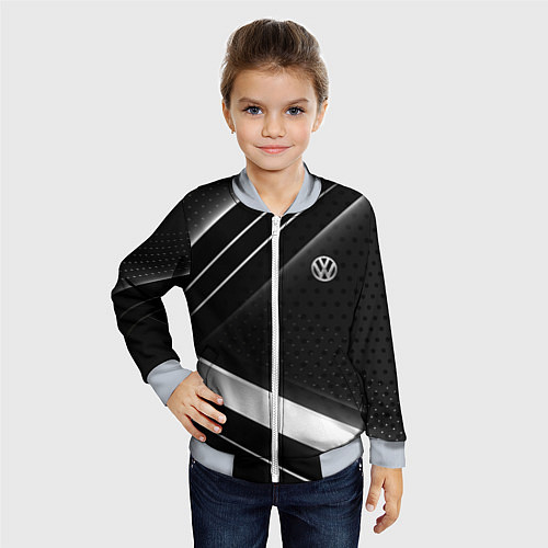 Детский бомбер Volkswagen sign / 3D-Серый – фото 4