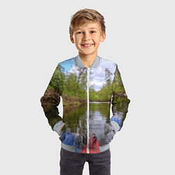 Бомбер детский Красная байдарка, цвет: 3D-серый — фото 2