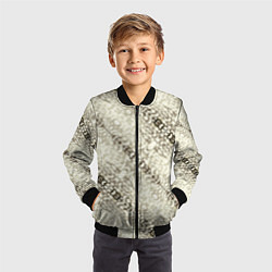 Бомбер детский Жемчужная россыпь, цвет: 3D-черный — фото 2