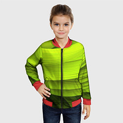 Бомбер детский Зеленый абстрактный фон, цвет: 3D-красный — фото 2