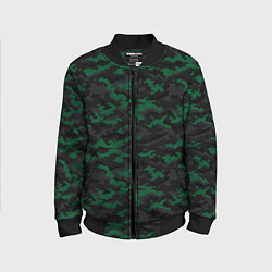 Бомбер детский Точечный камуфляжный узор Spot camouflage pattern, цвет: 3D-черный