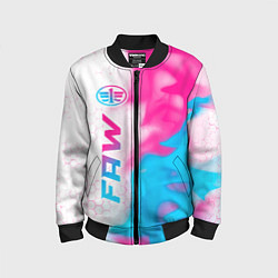 Детский бомбер FAW neon gradient style: по-вертикали