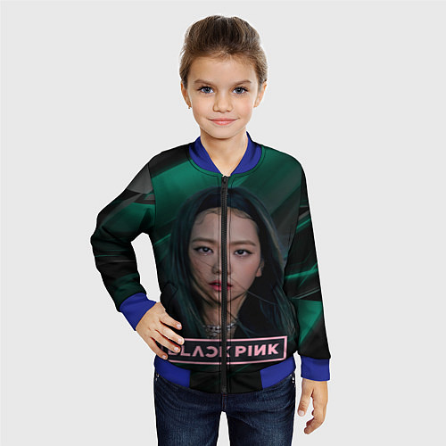 Детский бомбер Blackpink beautiful singer Rose / 3D-Синий – фото 4