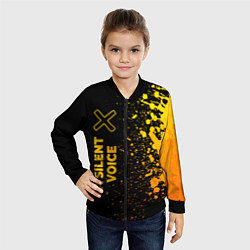 Бомбер детский A Silent Voice - gold gradient: по-вертикали, цвет: 3D-черный — фото 2