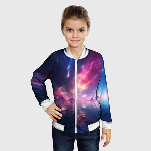 Детский бомбер Space and islands / 3D-Белый – фото 4