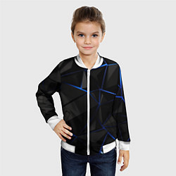 Бомбер детский Black blue style, цвет: 3D-белый — фото 2
