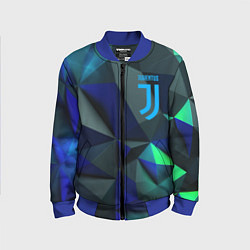 Бомбер детский Juventus blue abstract logo, цвет: 3D-синий