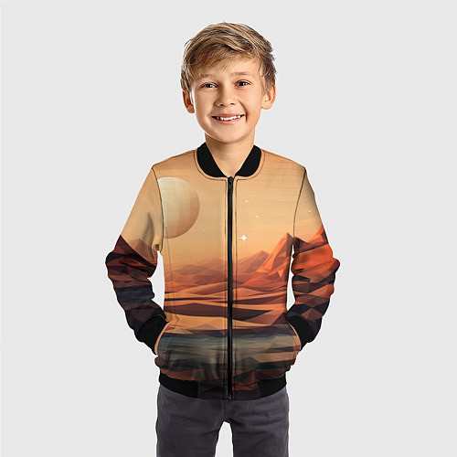 Детский бомбер Загадочная планета / 3D-Черный – фото 3