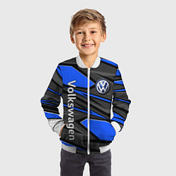 Бомбер детский Вольцваген - спортивная униформа, цвет: 3D-белый — фото 2