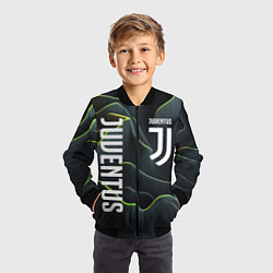 Бомбер детский Juventus dark green logo, цвет: 3D-черный — фото 2