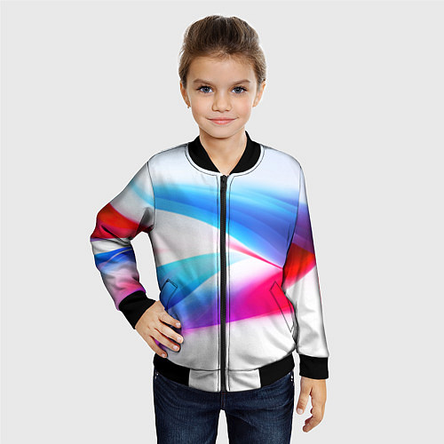 Детский бомбер Футболка Россия / 3D-Черный – фото 4