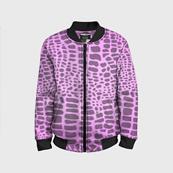 Детский бомбер Розовая рептилия