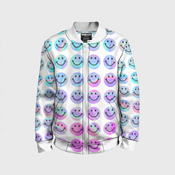 Бомбер детский Smiley holographic, цвет: 3D-белый
