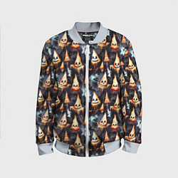 Бомбер детский Акварельные приведения, цвет: 3D-серый