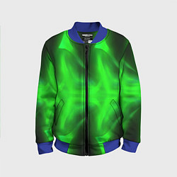 Детский бомбер Black green abstract