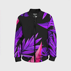 Бомбер детский Floral composition - neon, цвет: 3D-черный