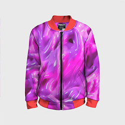Бомбер детский Розовая слизь, цвет: 3D-красный