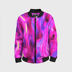 Бомбер детский Pink blue texture, цвет: 3D-черный