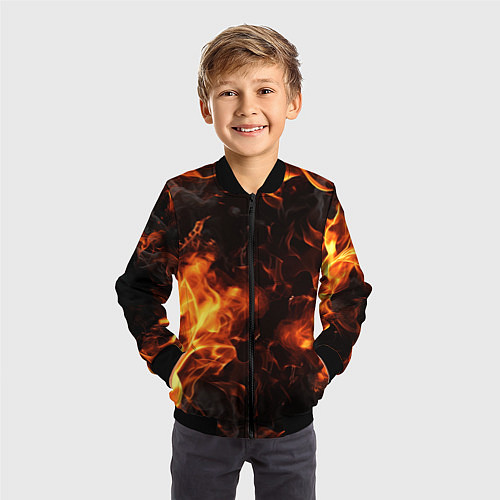 Детский бомбер Fire style / 3D-Черный – фото 3