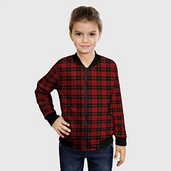 Бомбер детский Pajama pattern red, цвет: 3D-черный — фото 2
