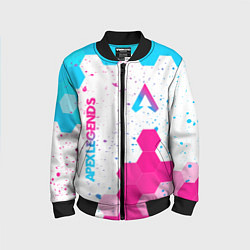 Детский бомбер Apex Legends neon gradient style вертикально