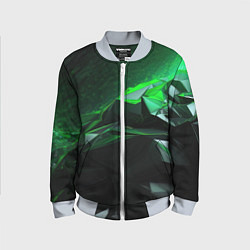 Детский бомбер Green abstract geometry