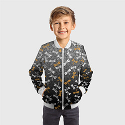 Бомбер детский Стрекозы поверх графики, цвет: 3D-белый — фото 2