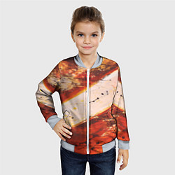 Бомбер детский Горная порода, цвет: 3D-серый — фото 2