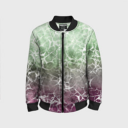 Детский бомбер Абстракция - spider web on purple-green background