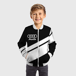 Бомбер детский Audi sport line, цвет: 3D-белый — фото 2