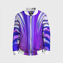 Детский бомбер Фиолетовые линии и полосы
