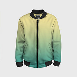 Детский бомбер Градиент жёлто-зелёный приглушённый