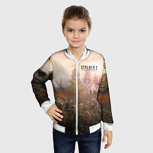 Детский бомбер STALKER 2 посёлок / 3D-Белый – фото 4