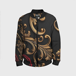 Детский бомбер Золотые абстрактные узоры