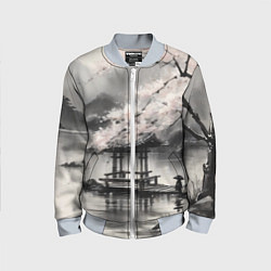 Детский бомбер Пейзаж японское озеро