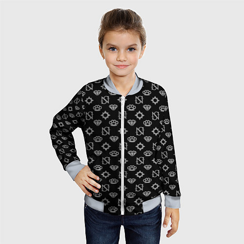 Детский бомбер Sessanta Nove pattern / 3D-Серый – фото 4