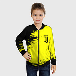 Бомбер детский Juventus спортивные краски, цвет: 3D-черный — фото 2