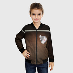 Бомбер детский Куртка Турбо из Слово пацана с кленовым листом, цвет: 3D-черный — фото 2