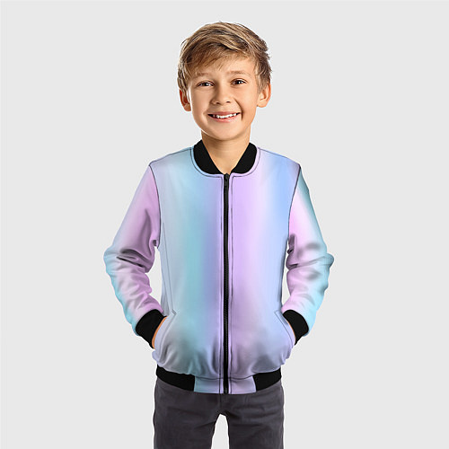 Детский бомбер Градиент матовый светлый / 3D-Черный – фото 3
