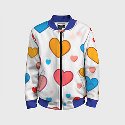 Детский бомбер Сердца сердечки