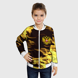 Бомбер детский Имперская Россия желтый огонь, цвет: 3D-белый — фото 2