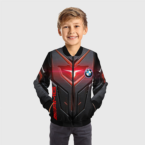 Детский бомбер Мотор от BMW / 3D-Черный – фото 3