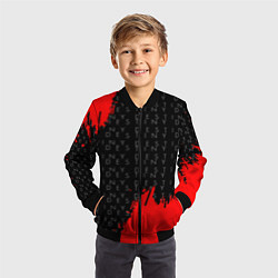 Бомбер детский Дестини паттерн шутер краски, цвет: 3D-черный — фото 2