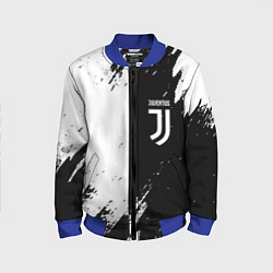 Бомбер детский Juventus краски чёрнобелые, цвет: 3D-синий
