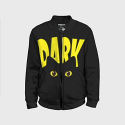 Бомбер детский Dark cat eyes - черный кот, цвет: 3D-черный