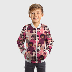 Бомбер детский Гламурные девушки, цвет: 3D-белый — фото 2